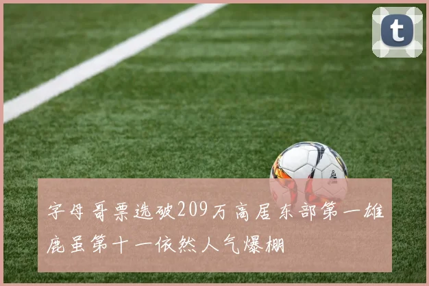 字母哥票选破209万高居东部第一雄鹿虽第十一依然人气爆棚
